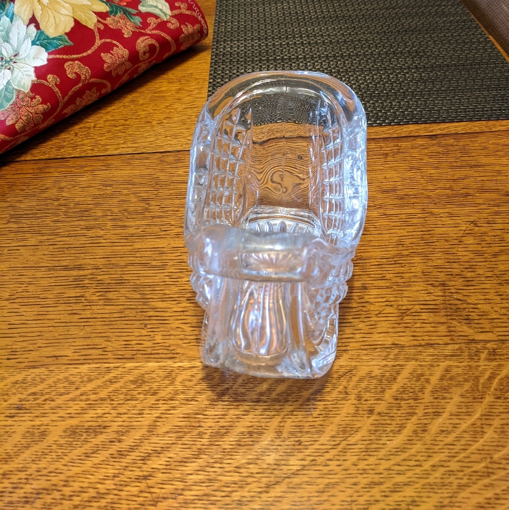 Beautiful Mercari vintage clear Crystal glass Santa sled - Picture 3 of 7